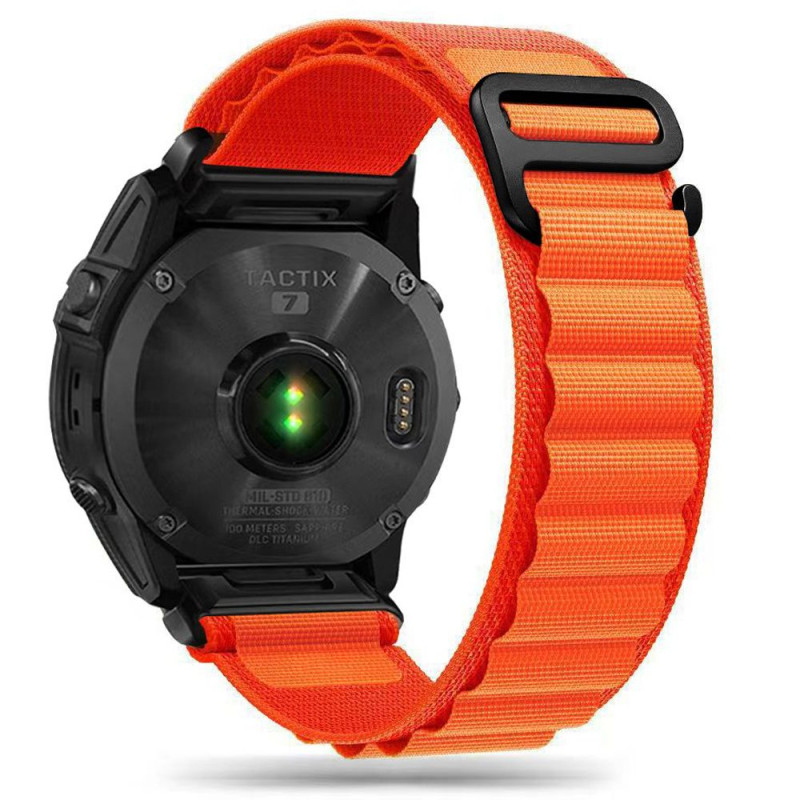 Tech-Protect Nylon Pro dirželis, skirtas Garmin Fenix 3 / 5X / 3HR / 5X Plus / 6X / 6X Pro / 7X - oranžinė