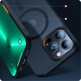 Tech-Protect MagMat MagSafe dėklas iPhone 15 Pro Max - tamsiai mėlynas matinis