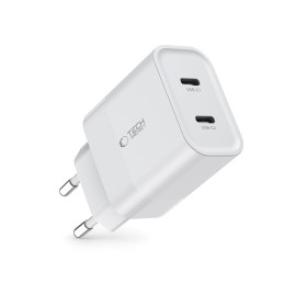 Tech-Protect C20W tinklo įkroviklis 2x USB-C PD 20W - baltas