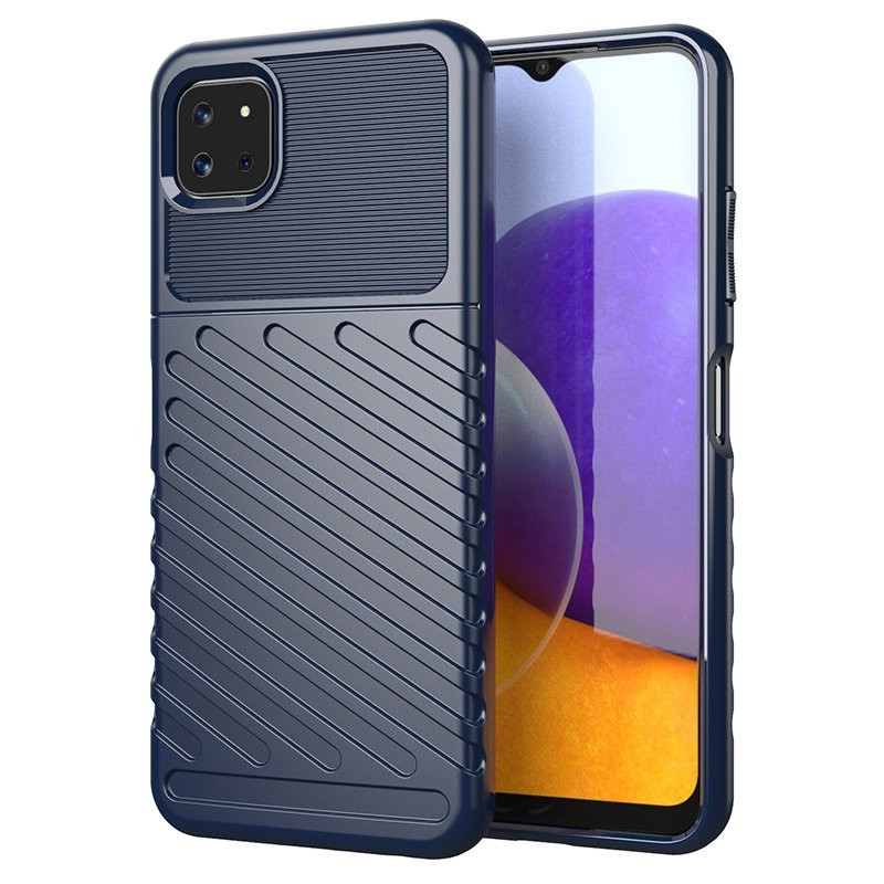 Thunder Case lankstus šarvuotas dėklas, skirtas Samsung Galaxy A22 5G mėlynas