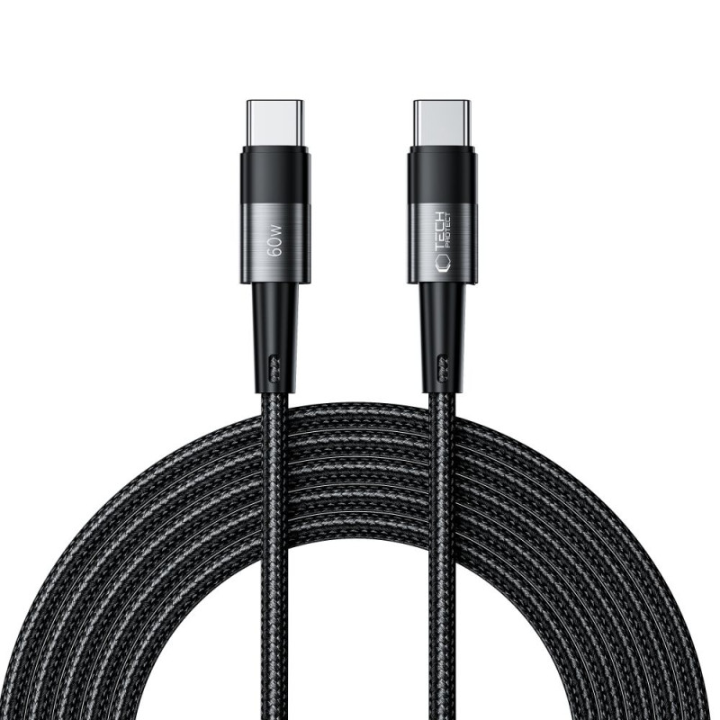 Tech-Protect UltraBoost USB-C / USB-C PD 60W 3A 3m laidas - pilkas