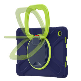 Tech-Protect X-Armor dėklas, skirtas Samsung Galaxy Tab A9+ 11" X210 / X215 / X216 - tamsiai mėlyna ir žalia