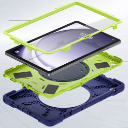 Tech-Protect X-Armor dėklas, skirtas Samsung Galaxy Tab A9+ 11" X210 / X215 / X216 - tamsiai mėlyna ir žalia