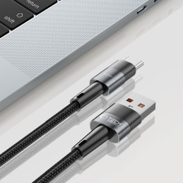 Tech-Protect UltraBoost USB-C / USB-A laidas 66W 6A 0,5m - pilkas