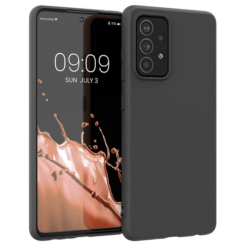 Silicone Case lankstus silikoninis dėklo dangtelis Samsung Galaxy A22 4G juodas
