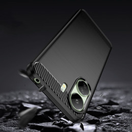 Tech-Protect TPUCarbon dėklas, skirtas Xiaomi Redmi 13C / Poco C65 - juodas