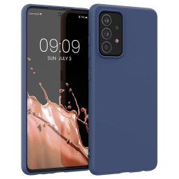 Silicone Case lankstus silikoninis dėklo dangtelis, skirtas Samsung Galaxy A22 4G mėlynas