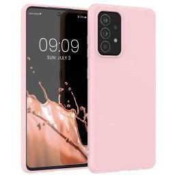 Silicone Case lankstus silikoninis dėklo dangtelis, skirtas Samsung Galaxy A22 4G rožinis