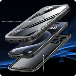 Tech-Protect ShellBox vandeniui atsparus IP68 dėklas Samsung Galaxy S24 - juodas