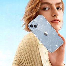 Tech-Protect FlexAir Hybrid dėklas, skirtas Samsung Galaxy S23 FE - skaidrus ir blizgantis
