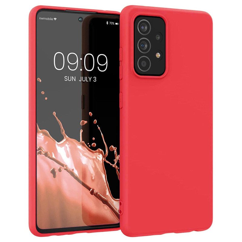 Silicone Case lankstus silikoninis dėklo dangtelis, skirtas Samsung Galaxy A22 4G raudonas