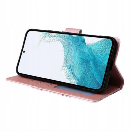 Tech-Protect Wallet dėklas, skirtas Samsung Galaxy A15 4G / 5G - rožinės gėlės