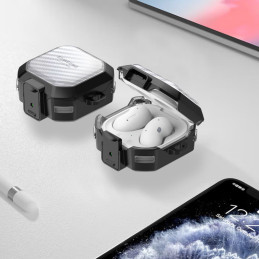 Tech-Protect X-Carbo dėklas, skirtas Samsung Galaxy Buds FE / 2 Pro / 2 / Live / Pro - juodas