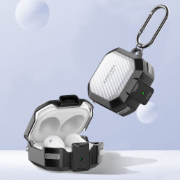 Tech-Protect X-Carbo dėklas, skirtas Samsung Galaxy Buds FE / 2 Pro / 2 / Live / Pro - juodas