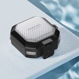 Tech-Protect X-Carbo dėklas, skirtas Samsung Galaxy Buds FE / 2 Pro / 2 / Live / Pro - juodas