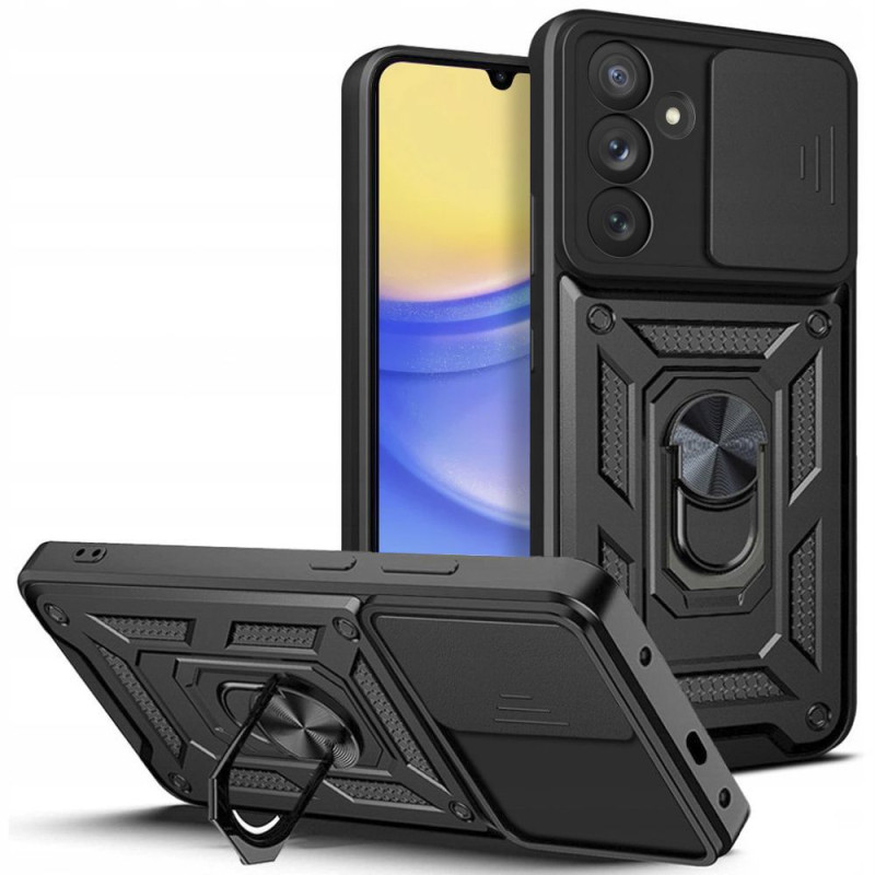 Tech-Protect CamShield Pro dėklas, skirtas Samsung Galaxy A15 4G / 5G – juodas