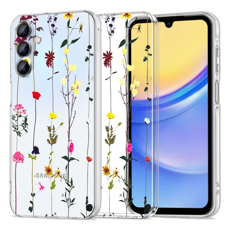 Tech-Protect FlexAir+ dėklas, skirtas Samsung Galaxy A15 4G / 5G - spalvingos gėlės