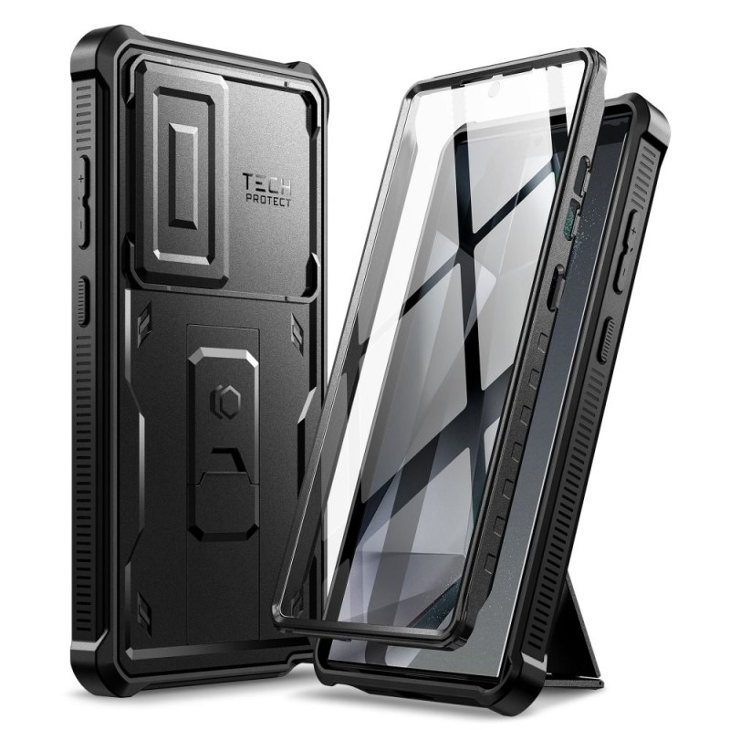 Tech-Protect Kevlar Cam+ dėklas, skirtas Samsung Galaxy S24 Ultra - juodas
