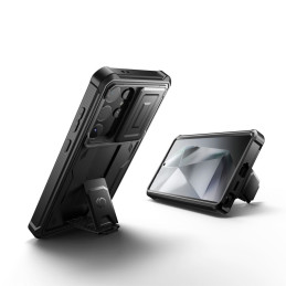 Tech-Protect Kevlar Cam+ dėklas, skirtas Samsung Galaxy S24 Ultra - juodas