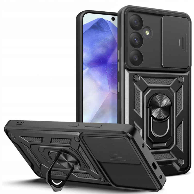 Tech-Protect CamShield Pro dėklas, skirtas Samsung Galaxy A55 5G - juodas