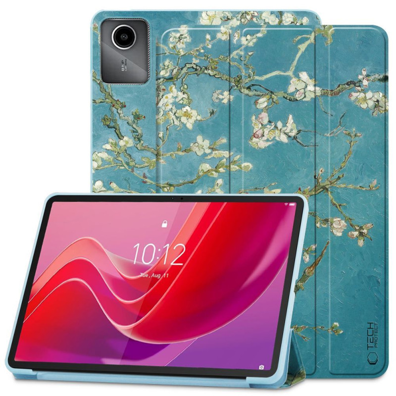 Tech-Protect SmartCase dėklas Lenovo Tab M11 11" TB-330 - mėlynas su sakurų gėlėmis