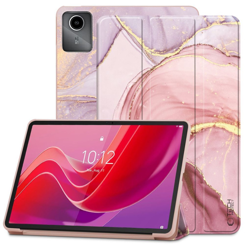 Tech-Protect SmartCase dėklas, skirtas Lenovo Tab M11 11" TB-330 - rožinis marmuras
