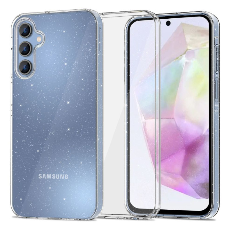 Tech-Protect FlexAir dėklas Samsung Galaxy A35 5G - skaidrus ir blizgantis