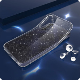 Tech-Protect FlexAir dėklas Samsung Galaxy A35 5G - skaidrus ir blizgantis