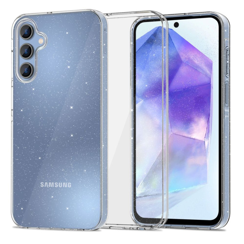 Tech-Protect FlexAir dėklas Samsung Galaxy A55 5G - skaidrus ir blizgantis