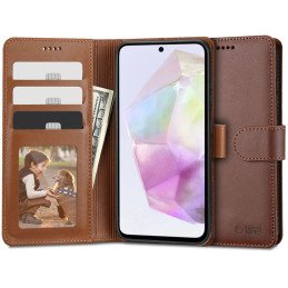 Tech-Protect Wallet dėklas, skirtas Samsung Galaxy A35 5G - rudas