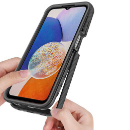 Tech-Protect Defense360 dėklas, skirtas Samsung Galaxy A15 4G / 5G - juodas