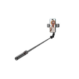 Tech-Protect L05S Bluetooth asmenukių lazda su trikoju iki 105 cm su LED lempute - juoda