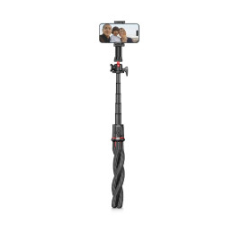 Tech-Protect L07S Bluetooth asmenukių lazda su lanksčiu trikoju iki 54 cm ir 360 galva - juoda