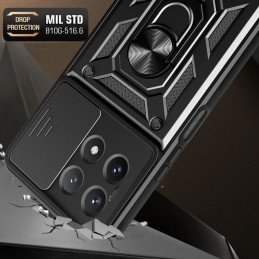 Tech-Protect CamShield Pro dėklas, skirtas Xiaomi Poco X6 Pro 5G - juodas