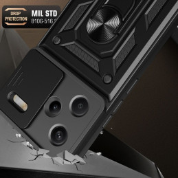 Tech-Protect CamShield Pro dėklas, skirtas Xiaomi Redmi Note 13 Pro+ 5G - juodas