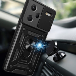Tech-Protect CamShield Pro dėklas, skirtas Xiaomi Redmi Note 13 Pro+ 5G - juodas