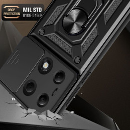 Tech-Protect CamShield Pro dėklas, skirtas Xiaomi Redmi Note 13 Pro 4G / LTE / Poco M6 Pro 4G / LTE – juodas