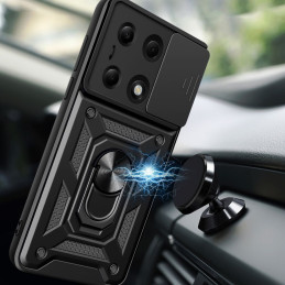 Tech-Protect CamShield Pro dėklas, skirtas Xiaomi Redmi Note 13 Pro 4G / LTE / Poco M6 Pro 4G / LTE – juodas