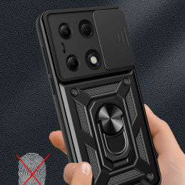 Tech-Protect CamShield Pro dėklas, skirtas Xiaomi Redmi Note 13 Pro 4G / LTE / Poco M6 Pro 4G / LTE – juodas