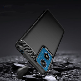 Tech-Protect TPUCarbon dėklas, skirtas Motorola Moto G24 / G24 Power / G04 – juodas