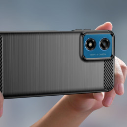 Tech-Protect TPUCarbon dėklas, skirtas Motorola Moto G24 / G24 Power / G04 – juodas