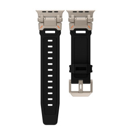 Tech-Protect Delta Pro dirželis, skirtas Apple Watch 4/ 5/ 6/ 7/ 8/ 9/ SE/ Ultra 1/ 2 (42/ 44/ 45/ 49 mm) – juodas ir ti...