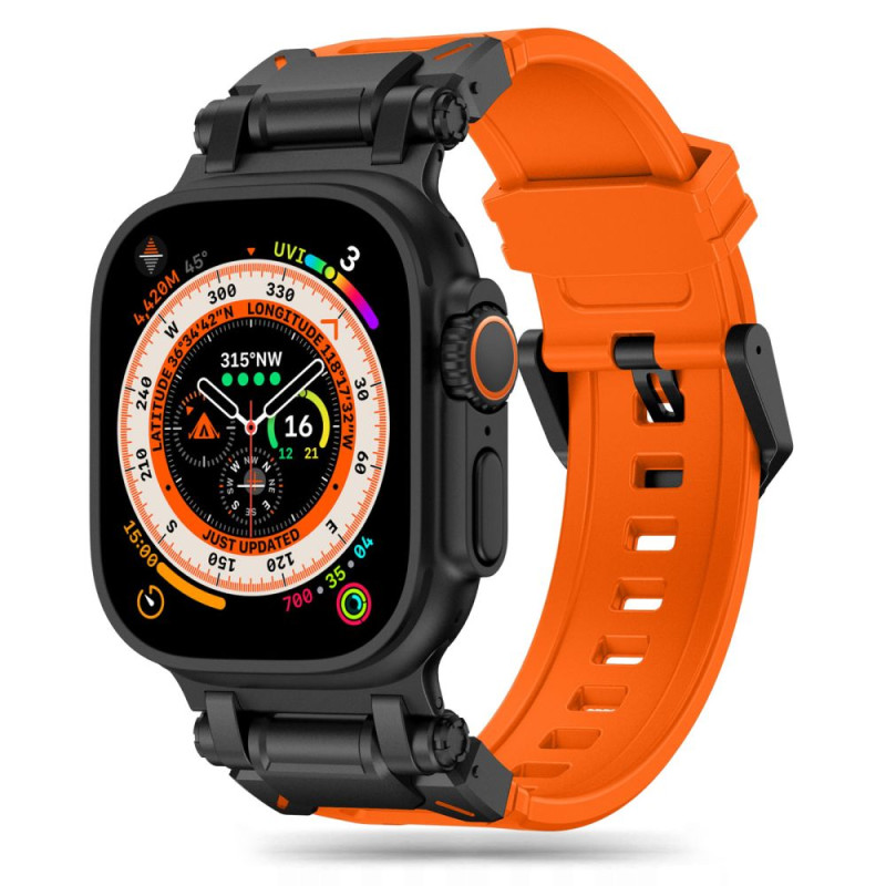 Tech-Protect Delta Pro dirželis, skirtas Apple Watch 4/ 5/ 6/ 7/ 8/ 9/ SE/ Ultra 1/ 2 (42/ 44/ 45/ 49 mm) – oranžinė/ ju...