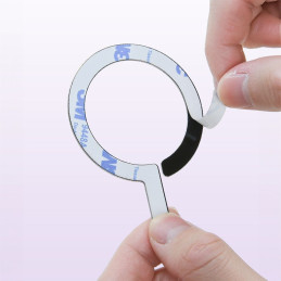 MagSafe Tech-Protect MetalRing universalus magnetas - juodas / sidabras (2 vnt.)