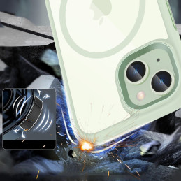 Tech-Protect MagMat MagSafe dėklas iPhone 15 - skaidrus žalias