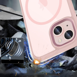 Tech-Protect MagMat MagSafe dėklas iPhone 15 - permatomas rožinis