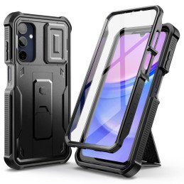 Tech-Protect Kevlar Cam+ dėklas, skirtas Samsung Galaxy A15 4G / 5G – juodas