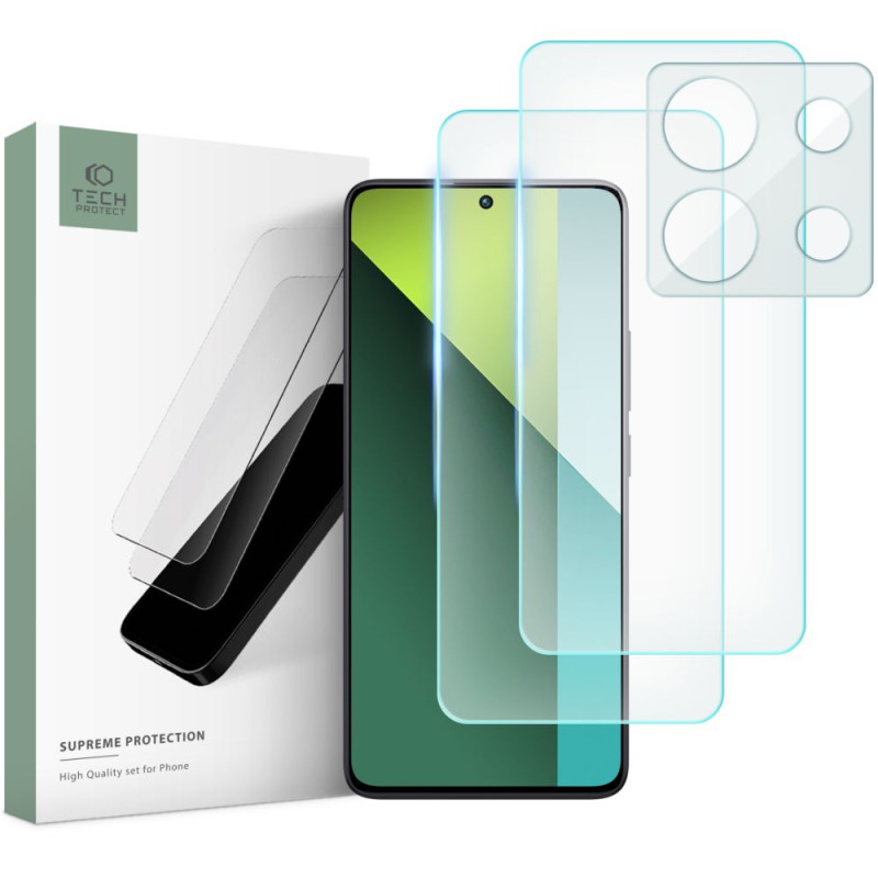 Tech-Protect Supreme rinkinys, skirtas Xiaomi Redmi Note 13 Pro 5G / Poco X6 5G 2x grūdintas stiklas ekranui / grūdintas...