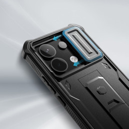 Tech-Protect Kevlar Cam+ dėklas, skirtas Xiaomi Redmi Note 13 Pro 5G / Poco X6 5G - juodas