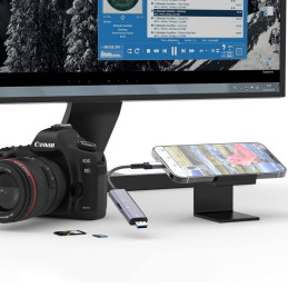 Tech-Protect UltraBoost SD / micro SD kortelių skaitytuvas su Lightning / USB-A jungtimi - pilka